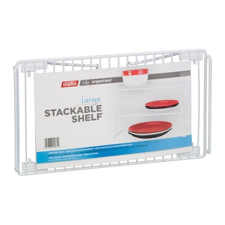 Grayline Grayline Life Organized 6 in. H X 9 in. W X 17 in. L PE Coated White Stackable Shelf 44062-12